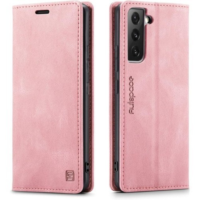 Galaxy S25ケース 手帳型 ギャラクシー s25スマホケース case ギャラクシーs25 SC-51F SCG31ケース RFID 磁気防止 肌感レザー 携帯カバー 軽量 内蔵マグネットスタンド機能 ピンク 3166