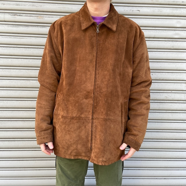 RalphLauren ラルフローレン　スエードレザージャケット　革　ブラウン　L