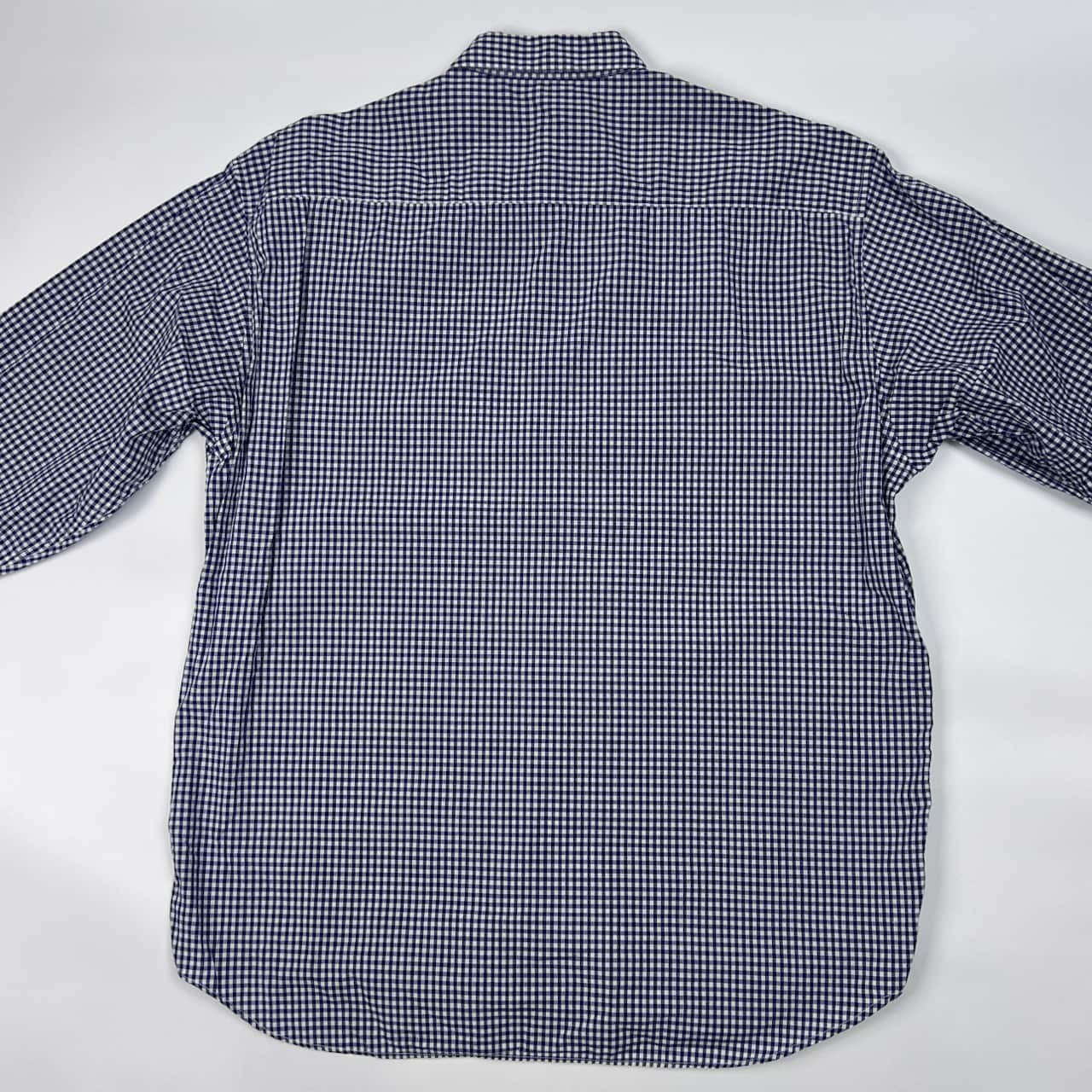 Mademoiselle NON NON sports マドモアゼルノンノン ギンガムチェック 長袖シャツ /ブルー×ホワイト レディース