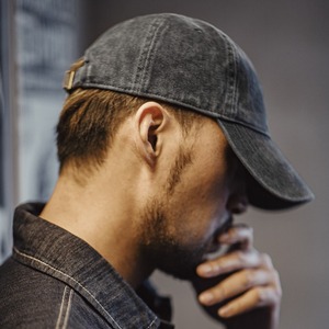 【UNISEX】Vintage Washed Denim Cap / ヴィンテージ ウォッシュ デニム キャップ
