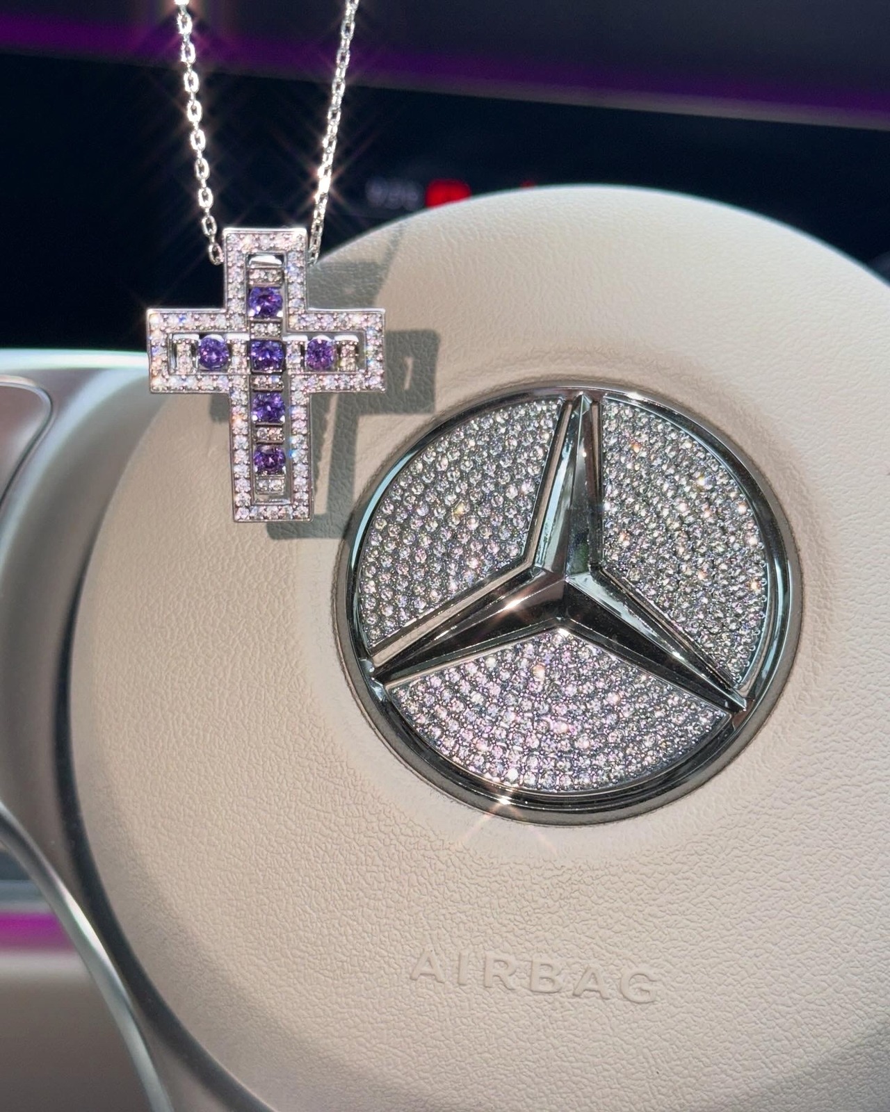 【数量限定】Premium luxury purple necklace【BEL25-0110】