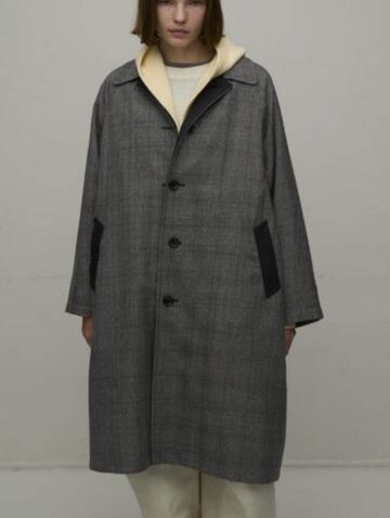極美品 BALMAIN カシミヤ100% ステンカラー ロングコート 黒 ML 