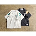 AMERICANA(アメリカーナ) Lyocell Cotton Switching Rib College Print Football S/S Tee