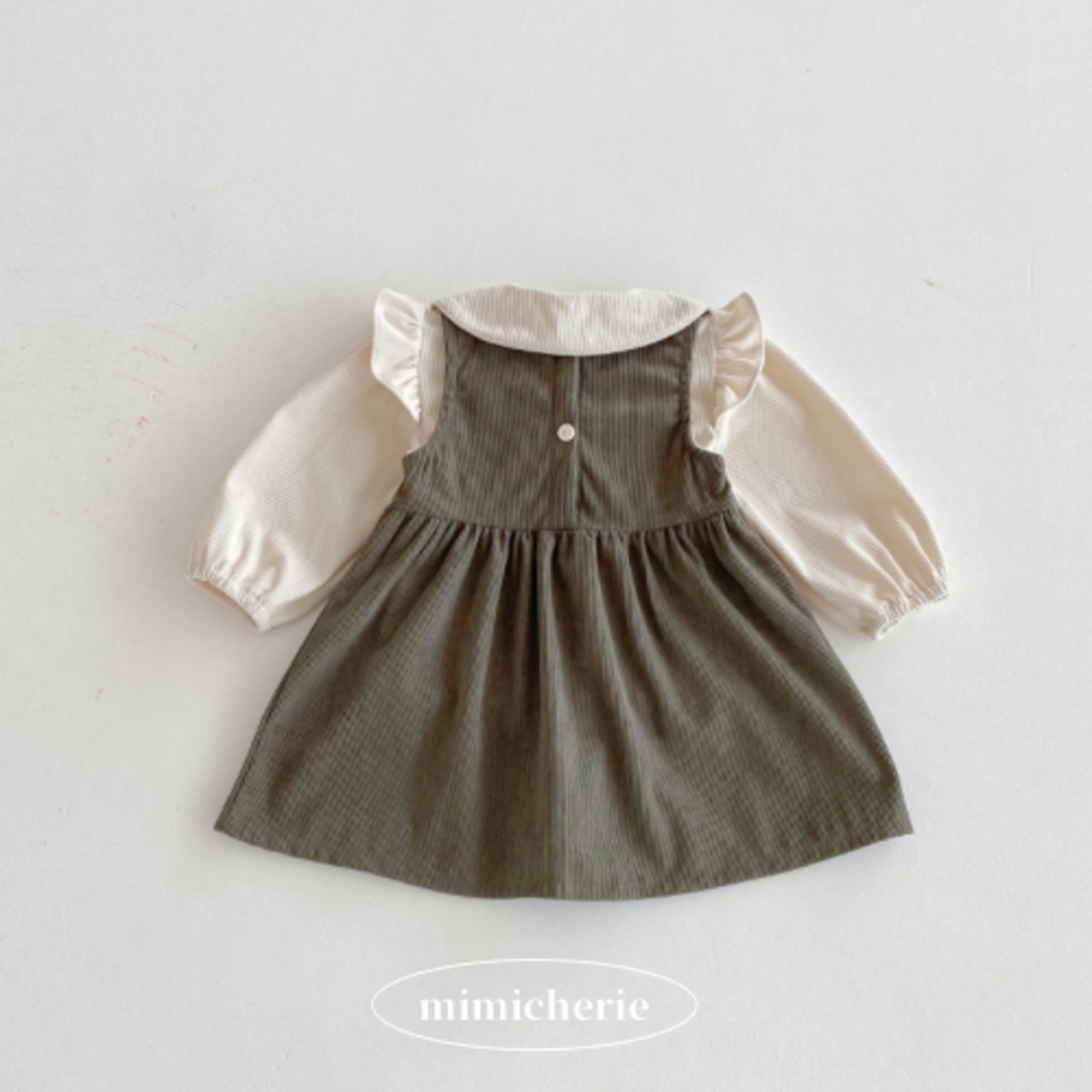 〈80-130size〉ガーリーショルダーフリルワンピース - 2