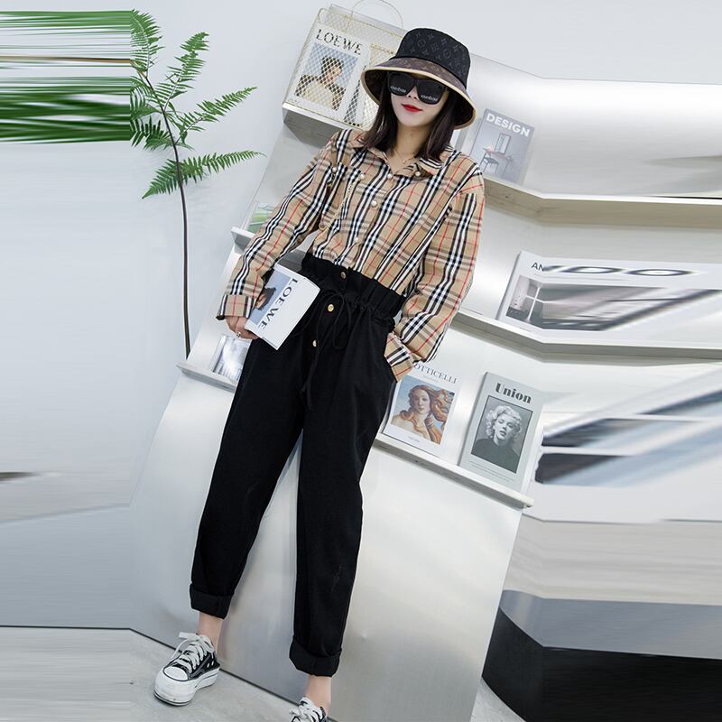 パンツレディース2020新作プラスサイズレディースウエスタンスタイル200kgファットMM秋風ジャンプスーツは薄手で用途の広いレディースパンツ ミックスインファッション30896990528