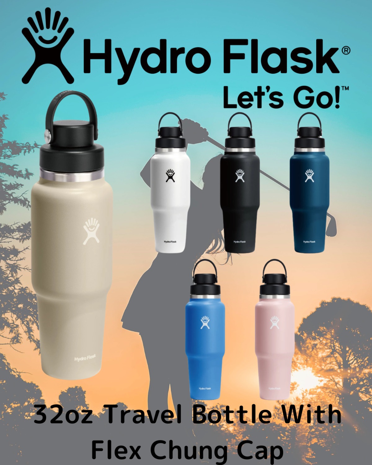 Frask 【Hydro Frask】32oz Travel Bottle With Flex Chug Cap | jeu golf