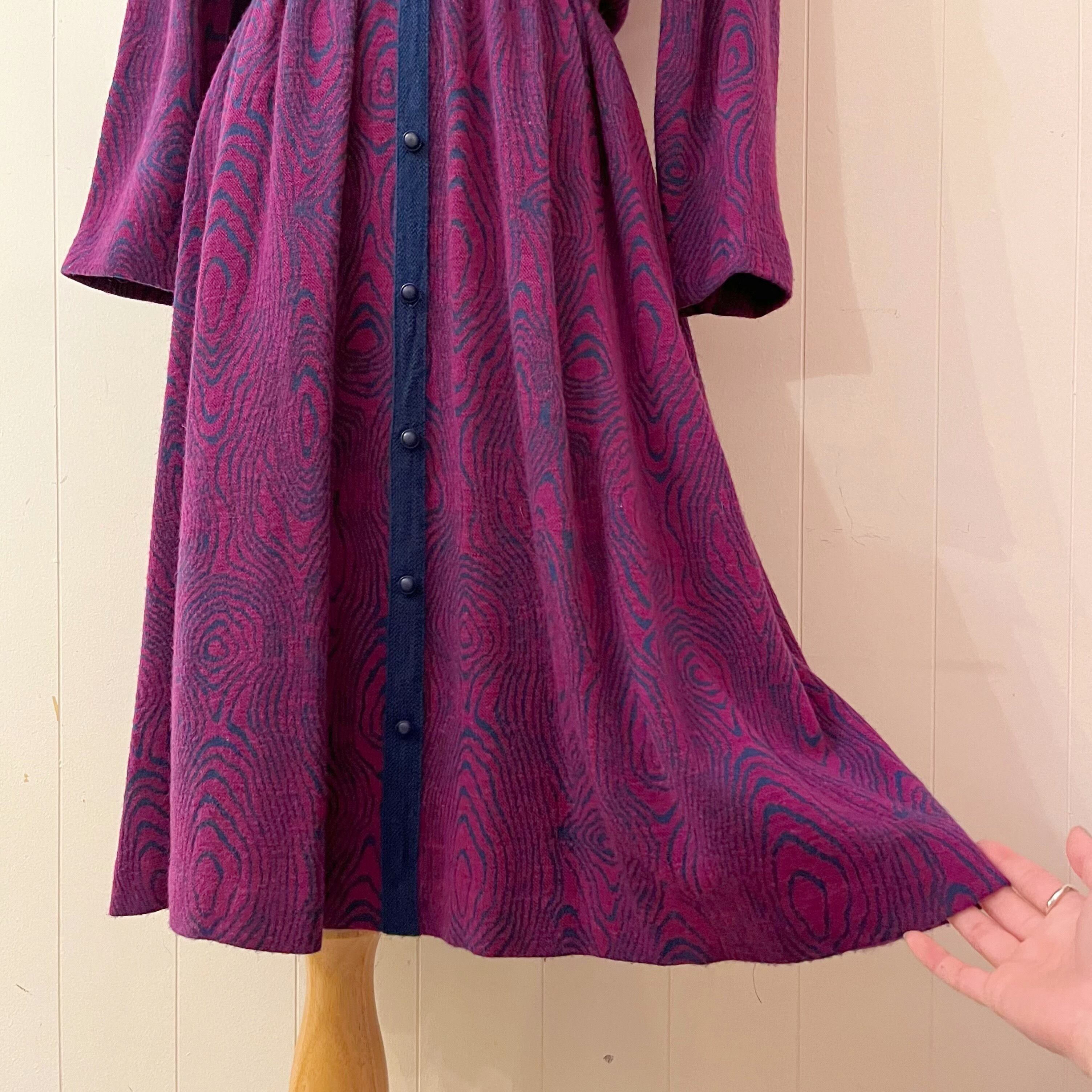 blue ribbon jacquard knit one-piece
