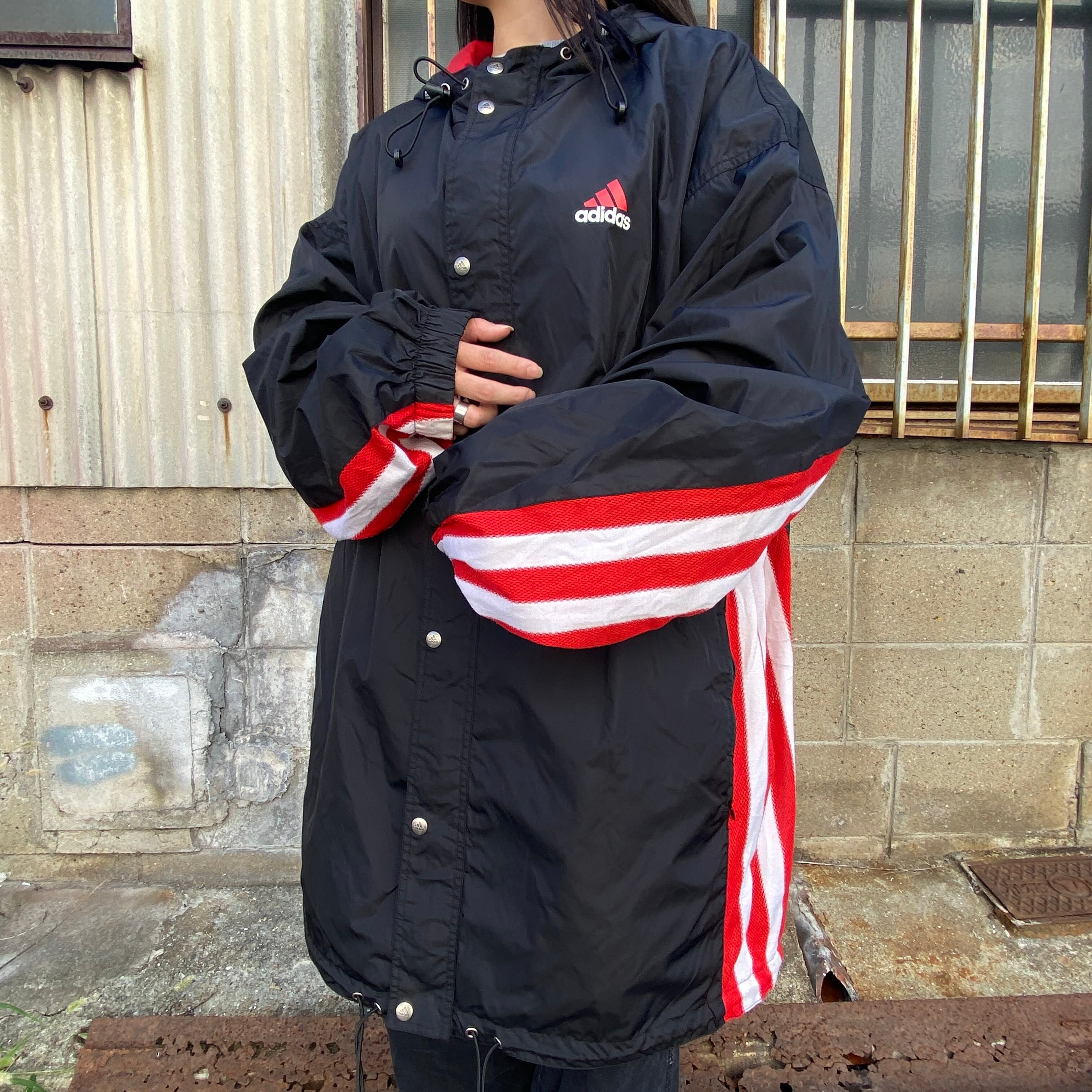 80年代〜90年代 adidas アディダス ベンチコート メンズXL 古着  