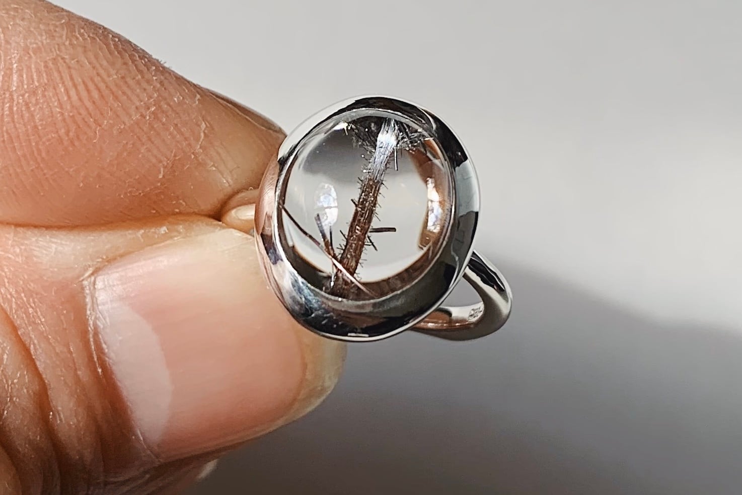 扉 シルバールチルインクォーツ リング silver no,288