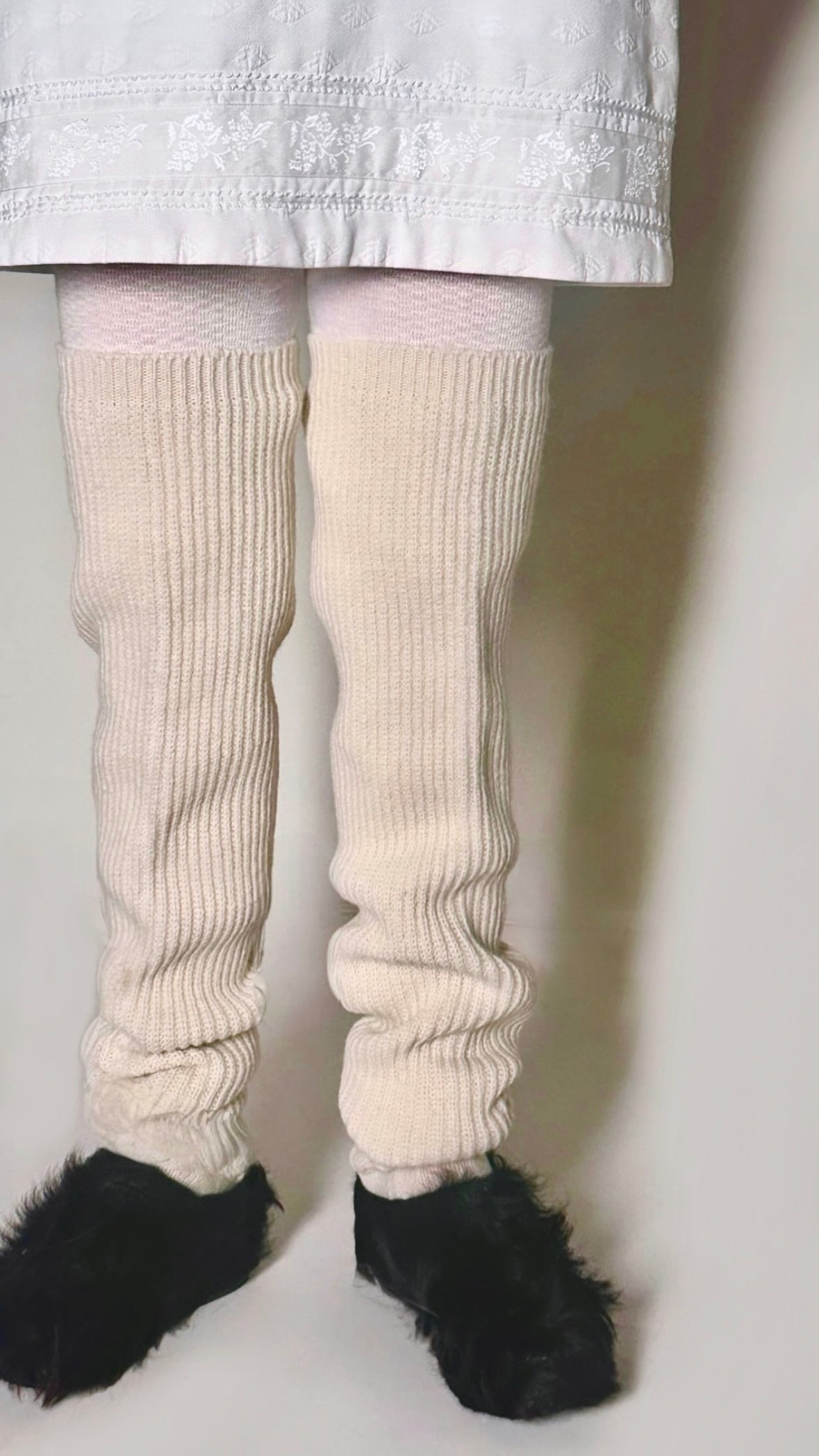 FUMIKA_UCHIDA  [SHETLAND RIB STITCH THIGH-HIGH SOCKS]