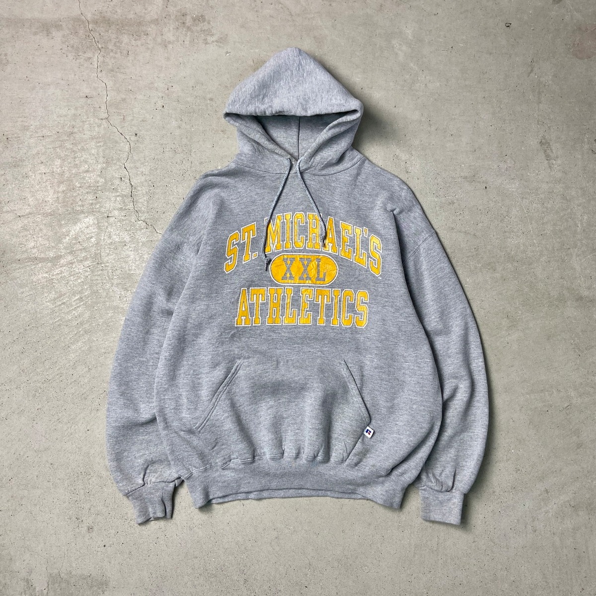 90s USA製 RUSSELL ラッセル カレッジ スウェット L グレー 激レア 90s 