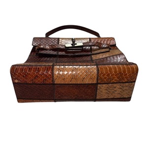 archive MIU MIU python leather hand bag “Kelly-type”