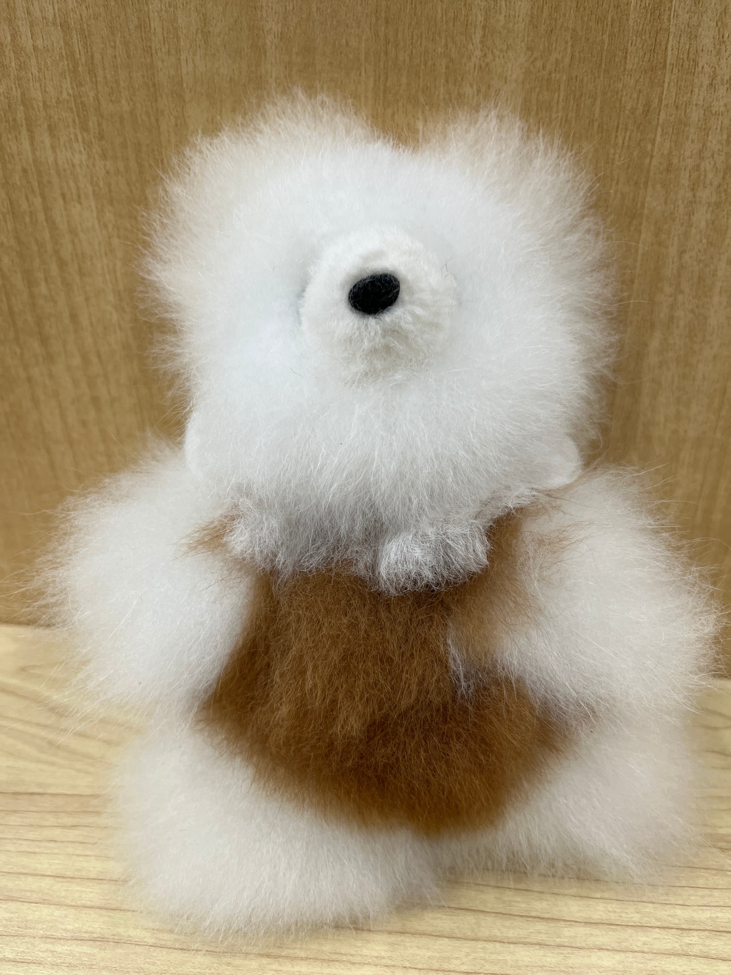 ハンドメイド テディベア ストレートアルパカ ベビーピンク色 ペア 手作り ハンドメイド テディベア ストレートアルパカ ベビーピンク色 ペア