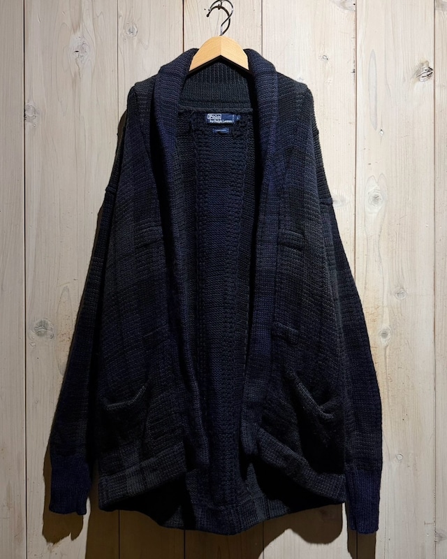 【a.k.a.C.a.k.a vintage】90's "Polo by Ralph Lauren" Black Watch Vintage Wool Knit Gown