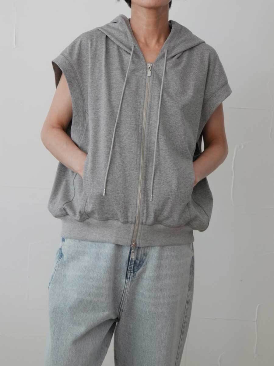 【SALE】544. passione パシオーネ フレンチスリーブパーカー(グレー) 26995