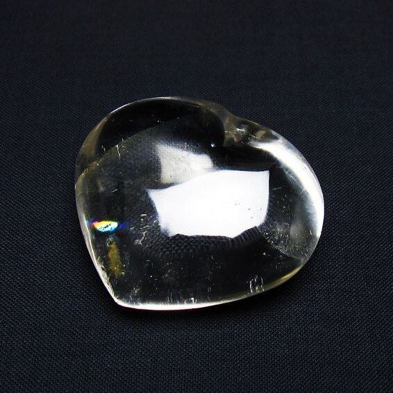 水晶 ハート置物 一点物 145-1618