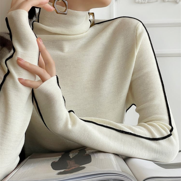 ハイネック スリム ニット ◆3col YH9859