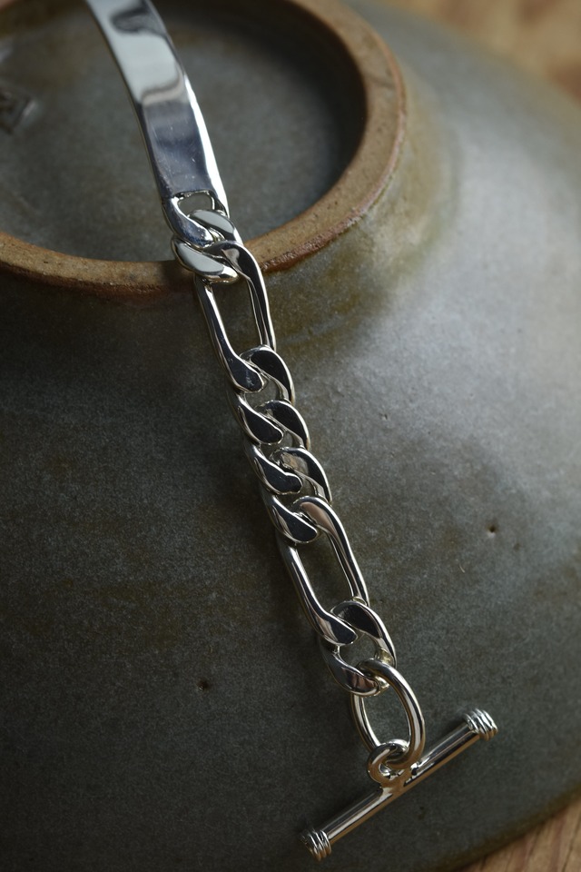 再入荷待ちUtah／”XOLO JEWELRY” 925 silver／id figaro link bracelet