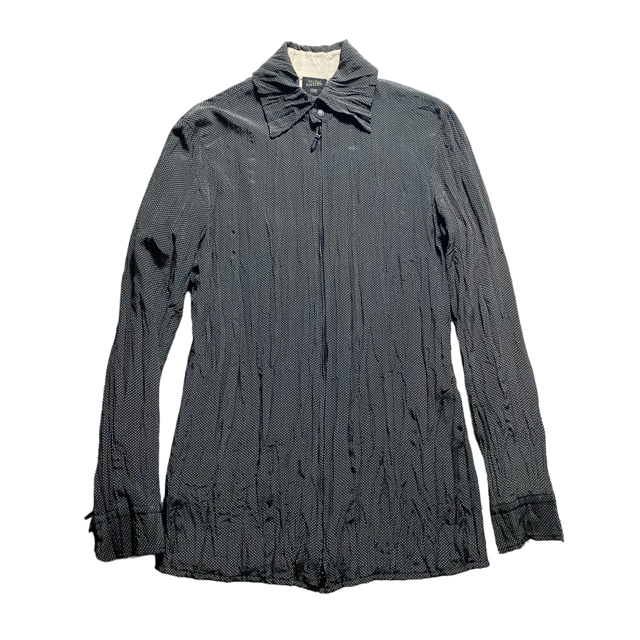 JEAN PAUL GAULTIER FEMME double face silk zip shirt
