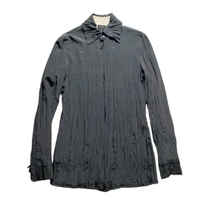 JEAN PAUL GAULTIER FEMME double face silk zip shirt