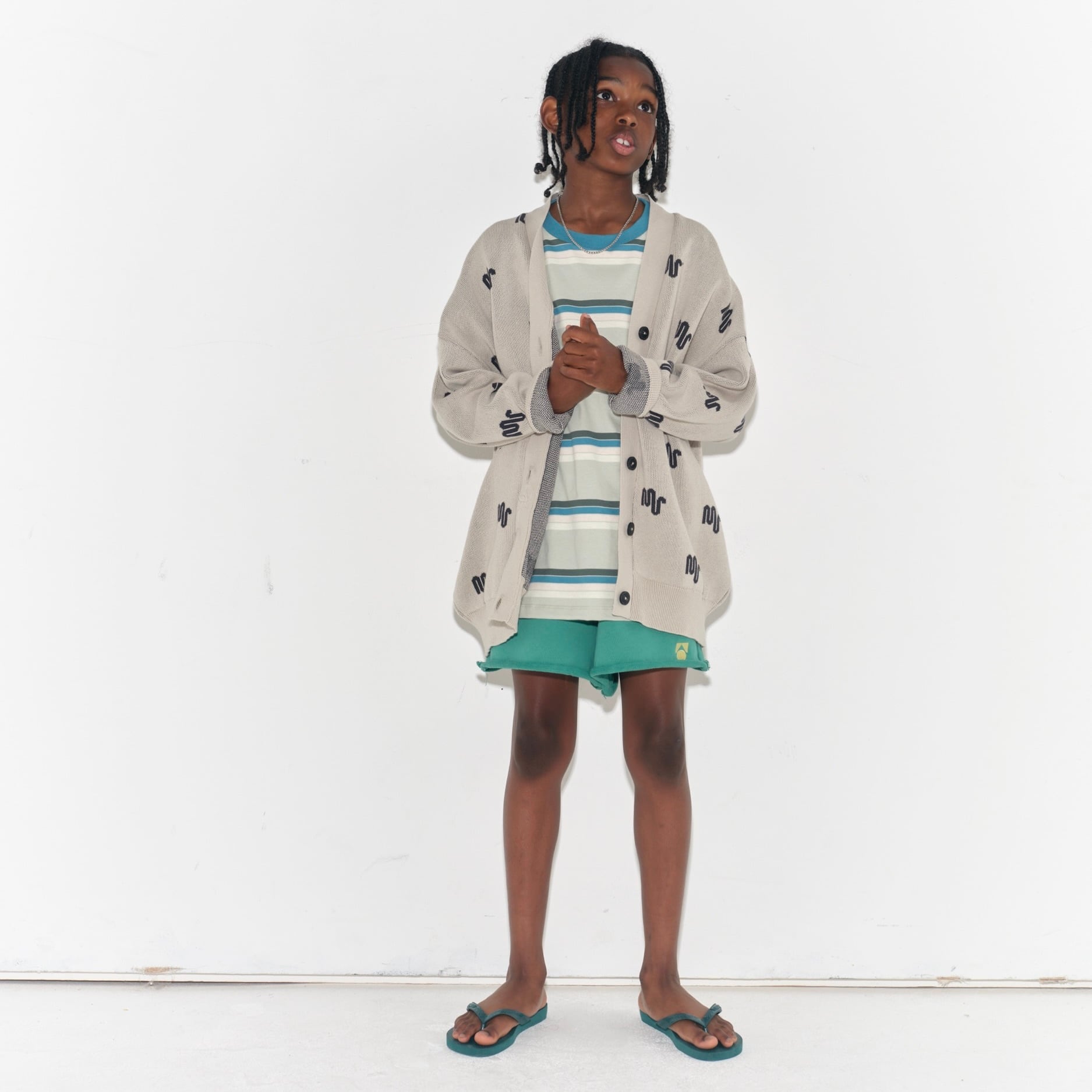main story 2026SS》Loose Tee / Green Tint Stripe | cirkel mote