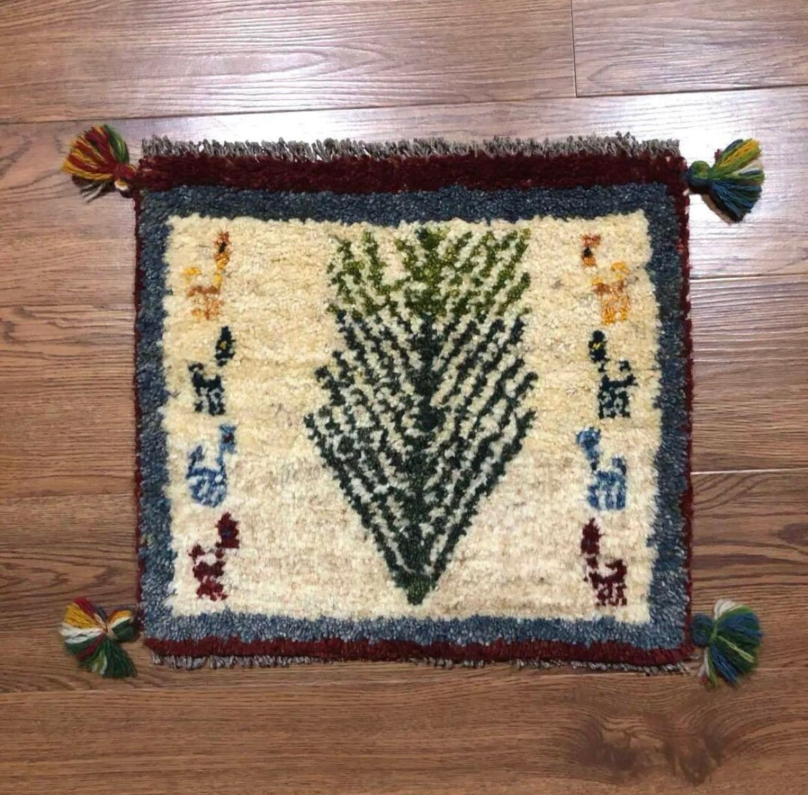 ペルシャギャッベ (ギャベ) チェアマット 椅子の座布団 No.GS-1384