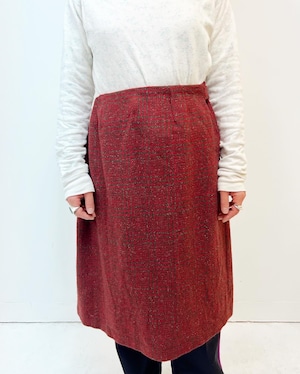 70s Homemade wool tweed skirt