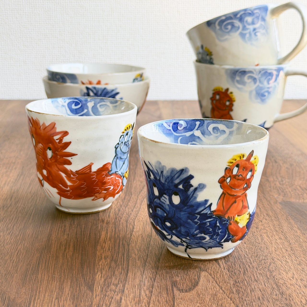 龍に鬼シリーズ」マグカップ（ 赤鬼 / 青鬼 ） 波佐見焼 陶工房 楽
