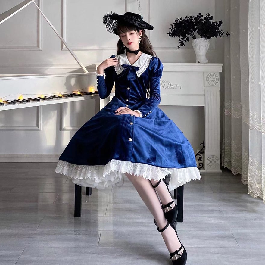 ゴスロリ通販 With U ファッション ワンピース ドレス クラシカル 長袖