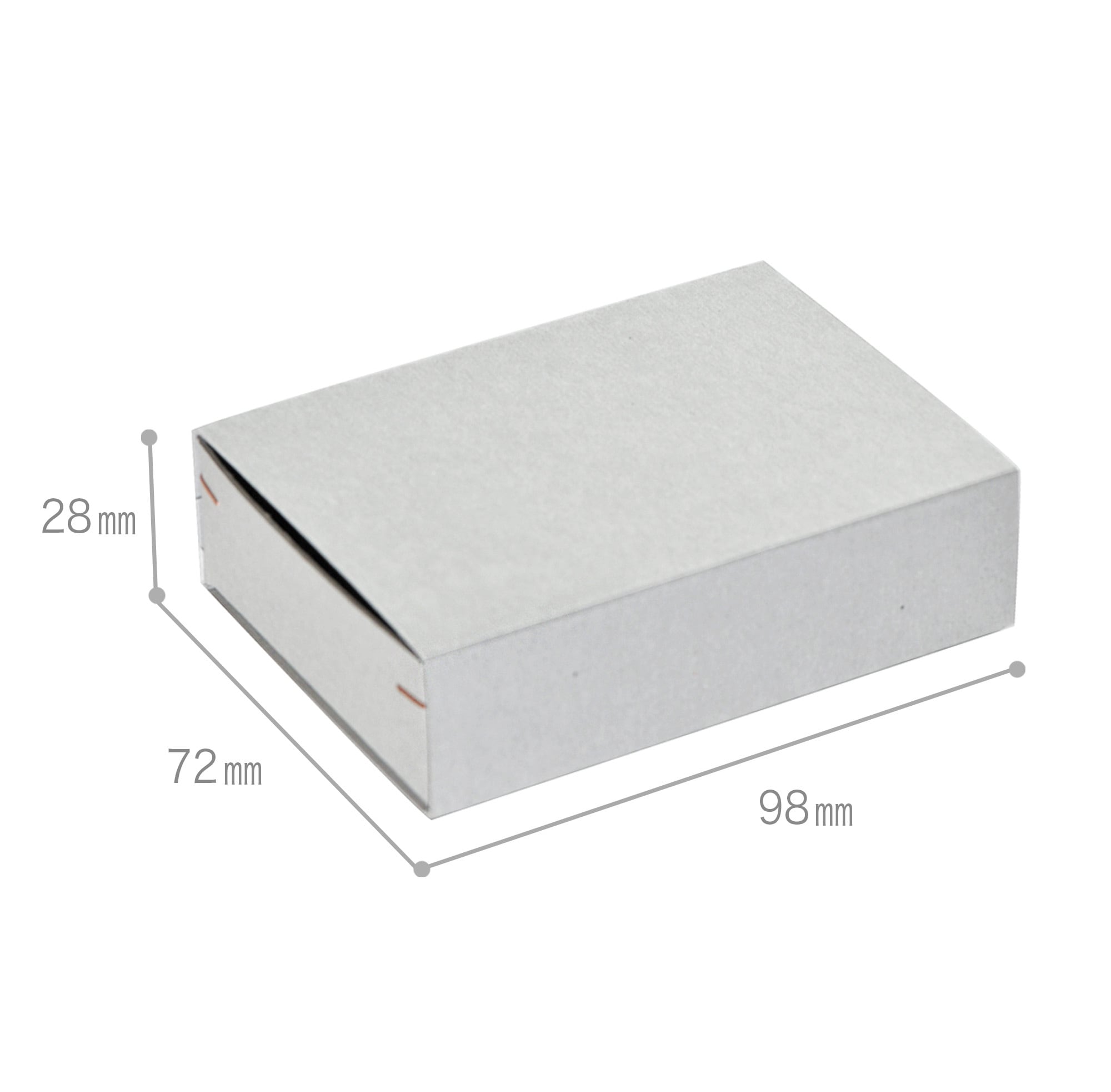 定形外＞ 角留め箱 スリーブギフトボックス M 緩衝材付 72×98×28mm 1個