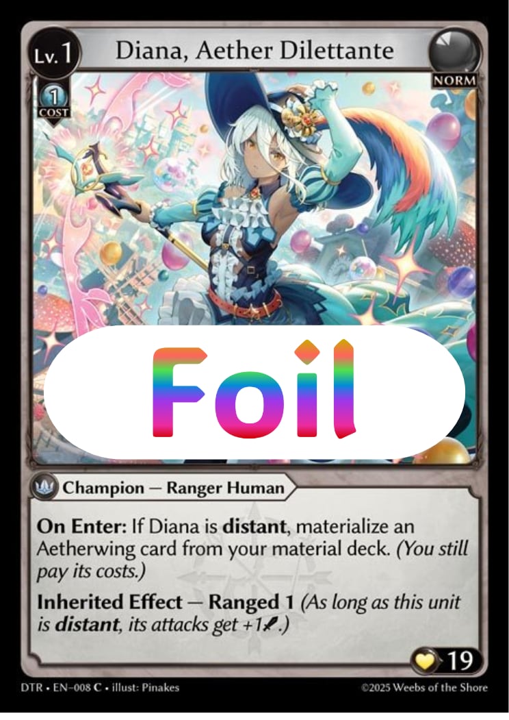 【DTR】Diana, Aether Dilettante Foil