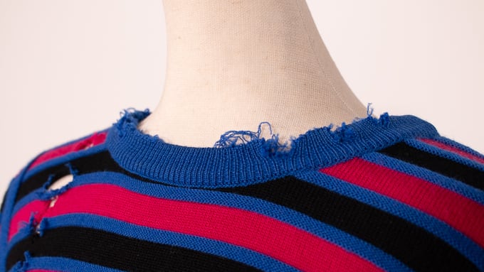 Yves Saint Laurentダメージストライプニット | 5Vintage Yves Saint Laurentダメージストライプニット | 5Vintage