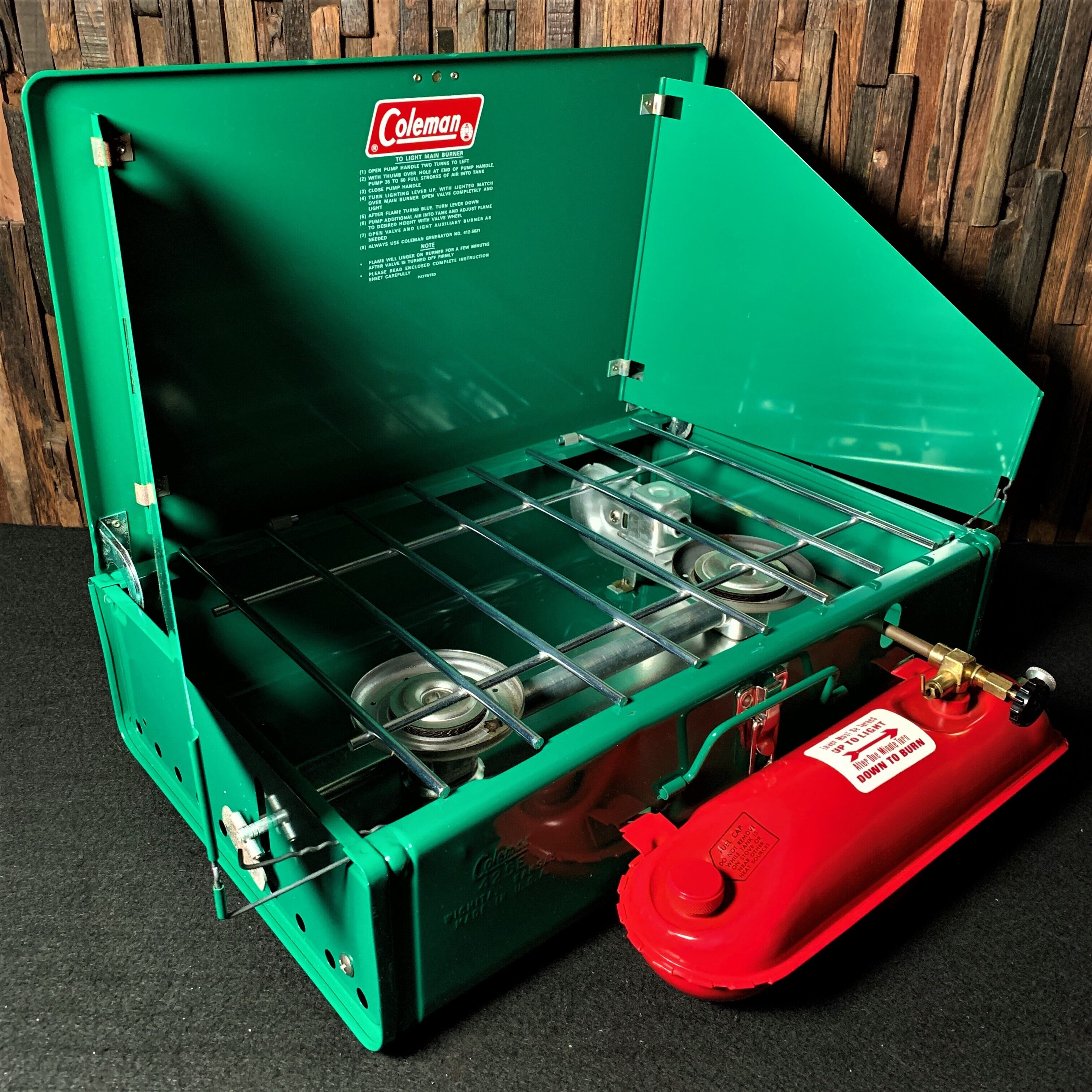 コールマン 425E ツーバーナー デッドストック 赤タンク コンパクト