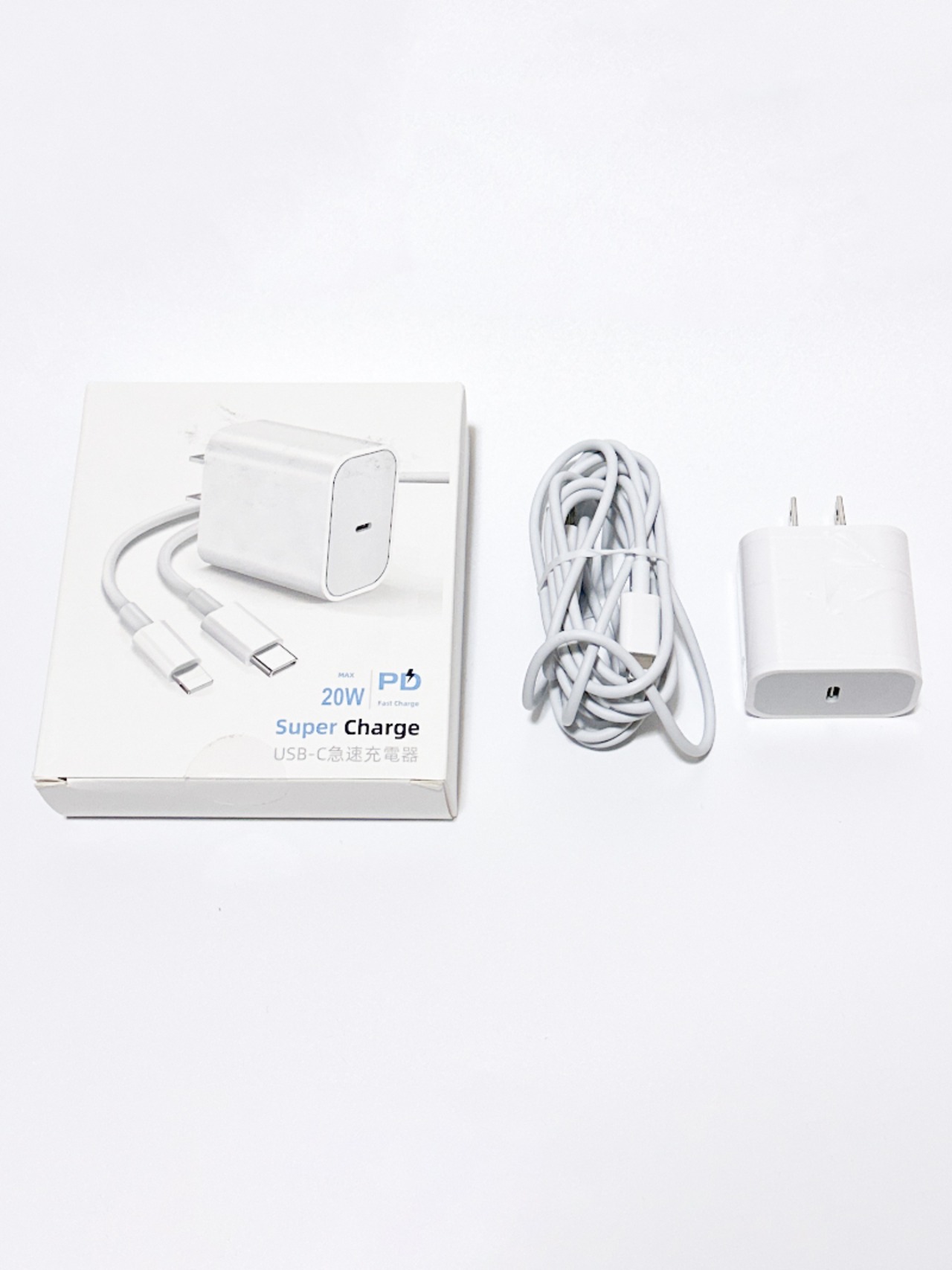 iPhone 充電器 20W USB-C PD急速充電 2m Lightning ケーブル Type C iPad スマートフォン 電源アダプター