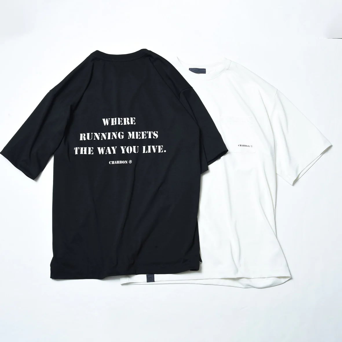 charbon / POCKET DRY BIG T-SHIRTS（BLACK） | 道がまっすぐ