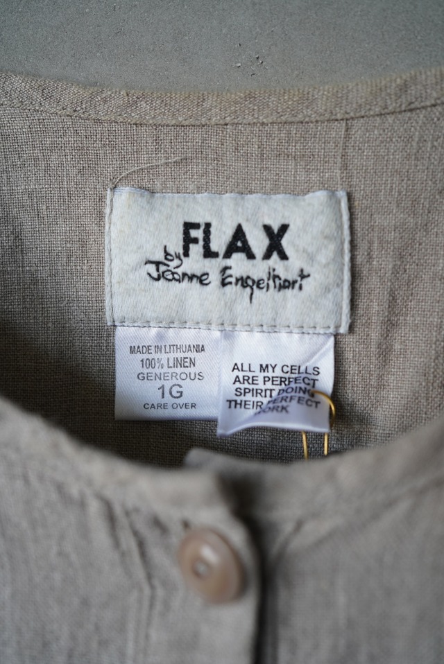 1980’s FLAX / Linen Nocollar Shirts / フラックス リトアニアリネン