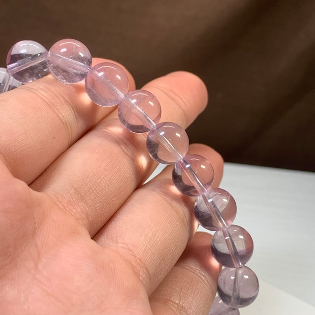 3.レアカラー☆ライトカラーパープルフローライト ブレスレット