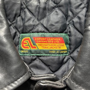 vintage black leather award jacket