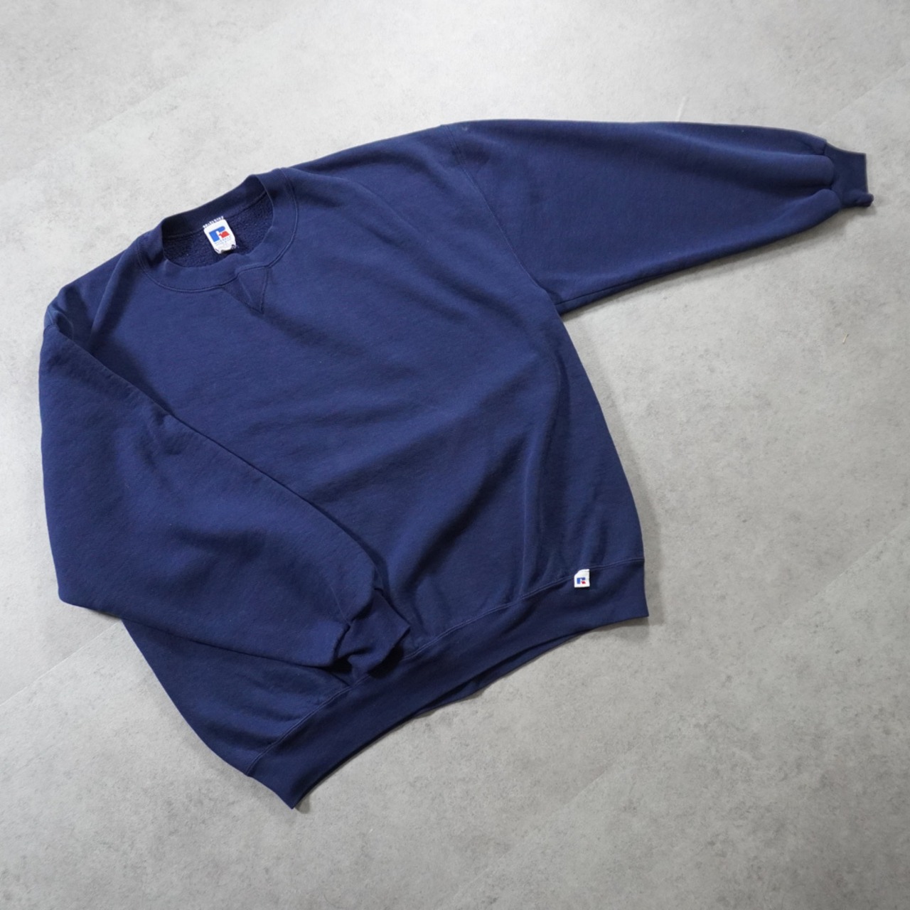 90s Russell Athletic sweatshirt solid navy XXL 古着 - 9
