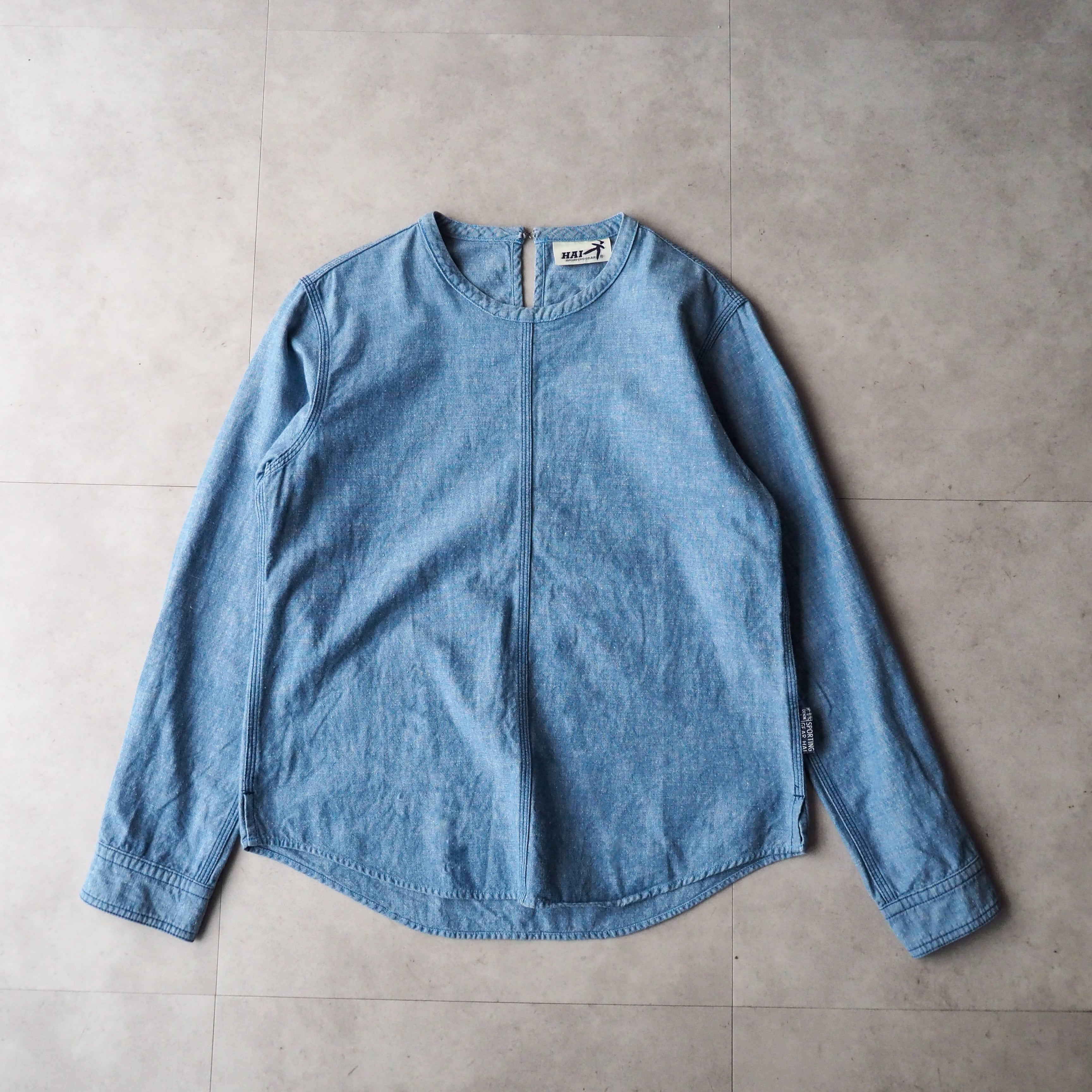 80s-90s “HAI SPORTING GEAR” chambray pullover shirt 80年代 90年代