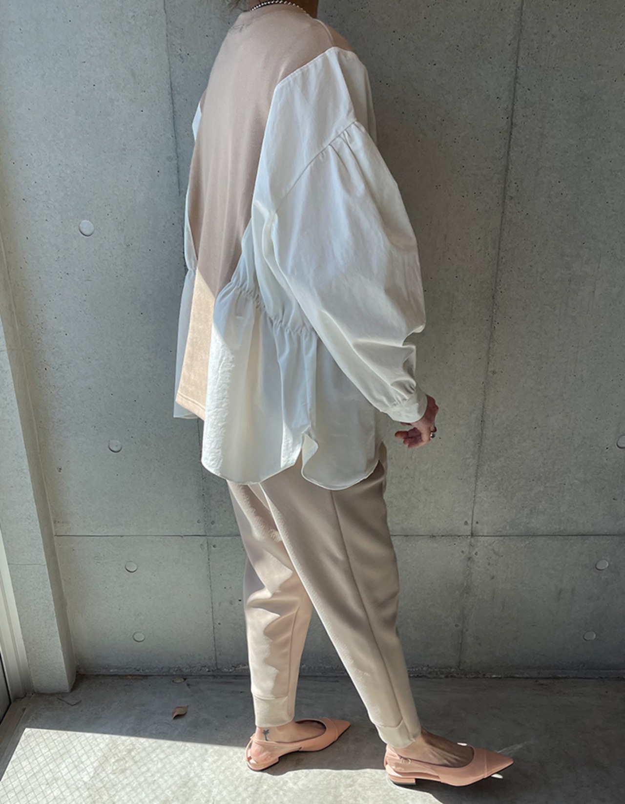 【24ss】Back-Rib Jogger Pants_Beige