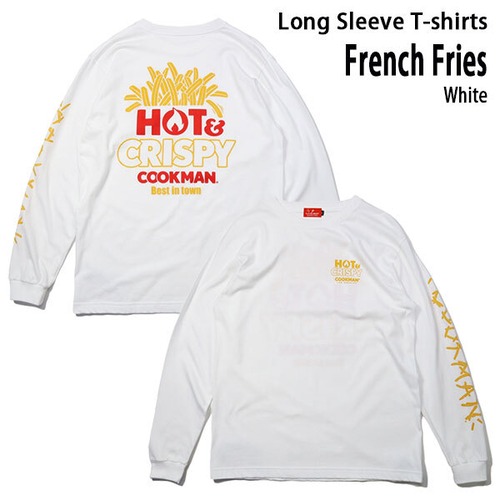 Cookman Long sleeve T-shirts French Fries White ホワイト クックマン 長袖Tシャツ USA UNISEX 男女兼用 アメリカ