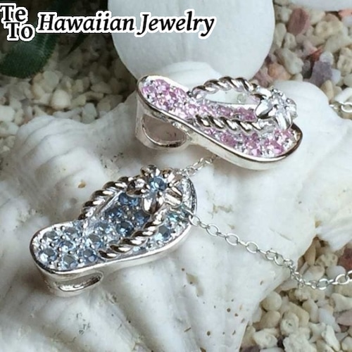 【ハワイアンジュエリー / HawaiianJewelry】 厚底ビーチサンダルネックレス　チェーン付き (16ss-hj-nl4)