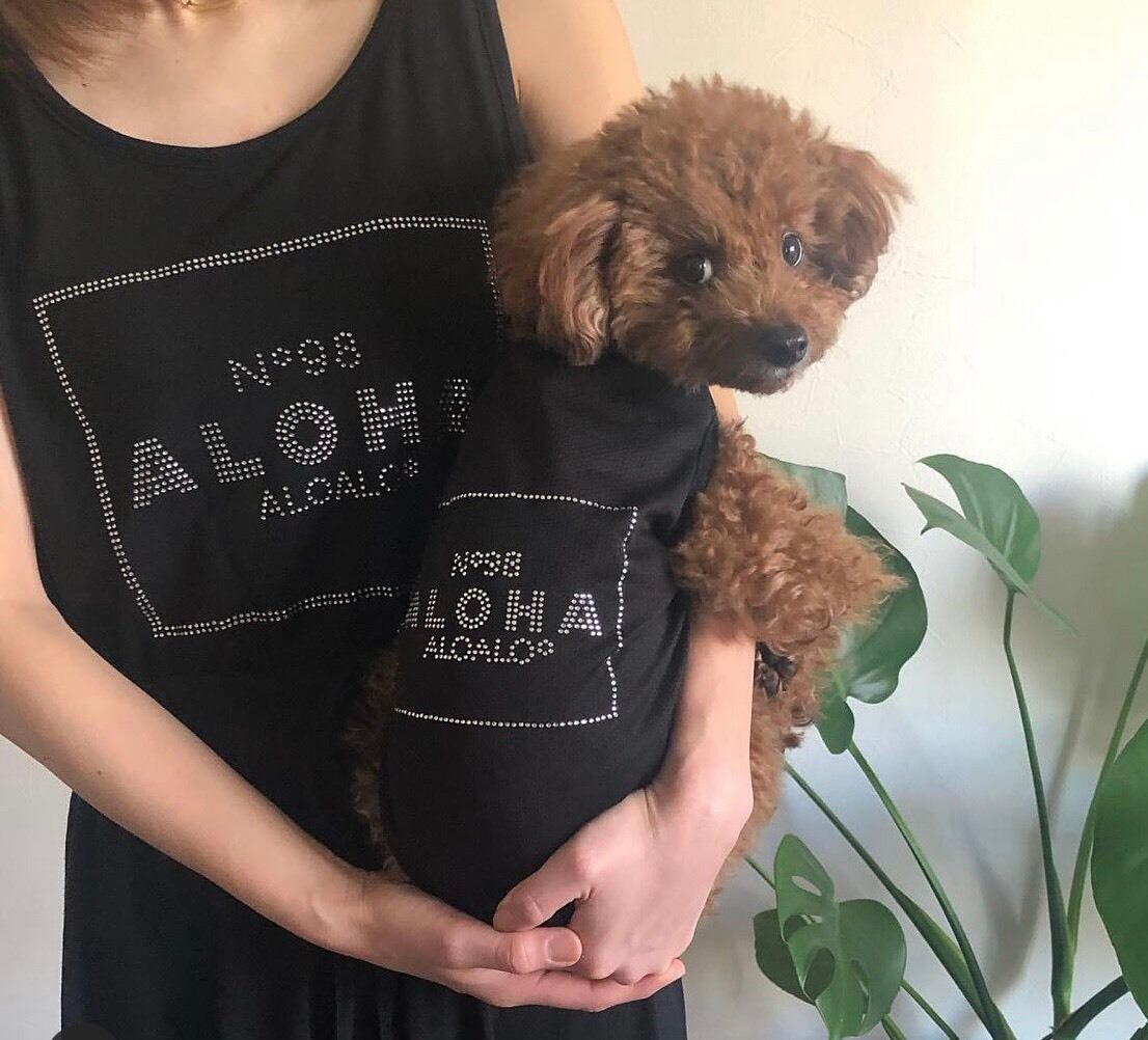 クールメッシュタンクALOHAラインストーン | ALOALOアロアロ犬服 aloalodog