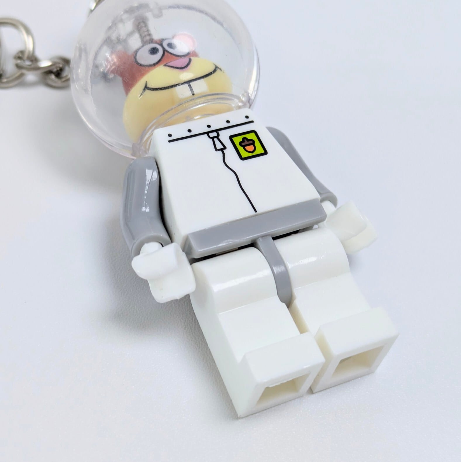 ★ブロックフィギュアキーホルダー★【 SpongeBob SquarePants / スポンジボブ 】『 サンディ・チークス 』 〚アメリカン雑貨 アメトイ〛