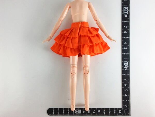 ドール服 1/6 女性用25 ティアードスカート オレンジ B-6 - 画像2