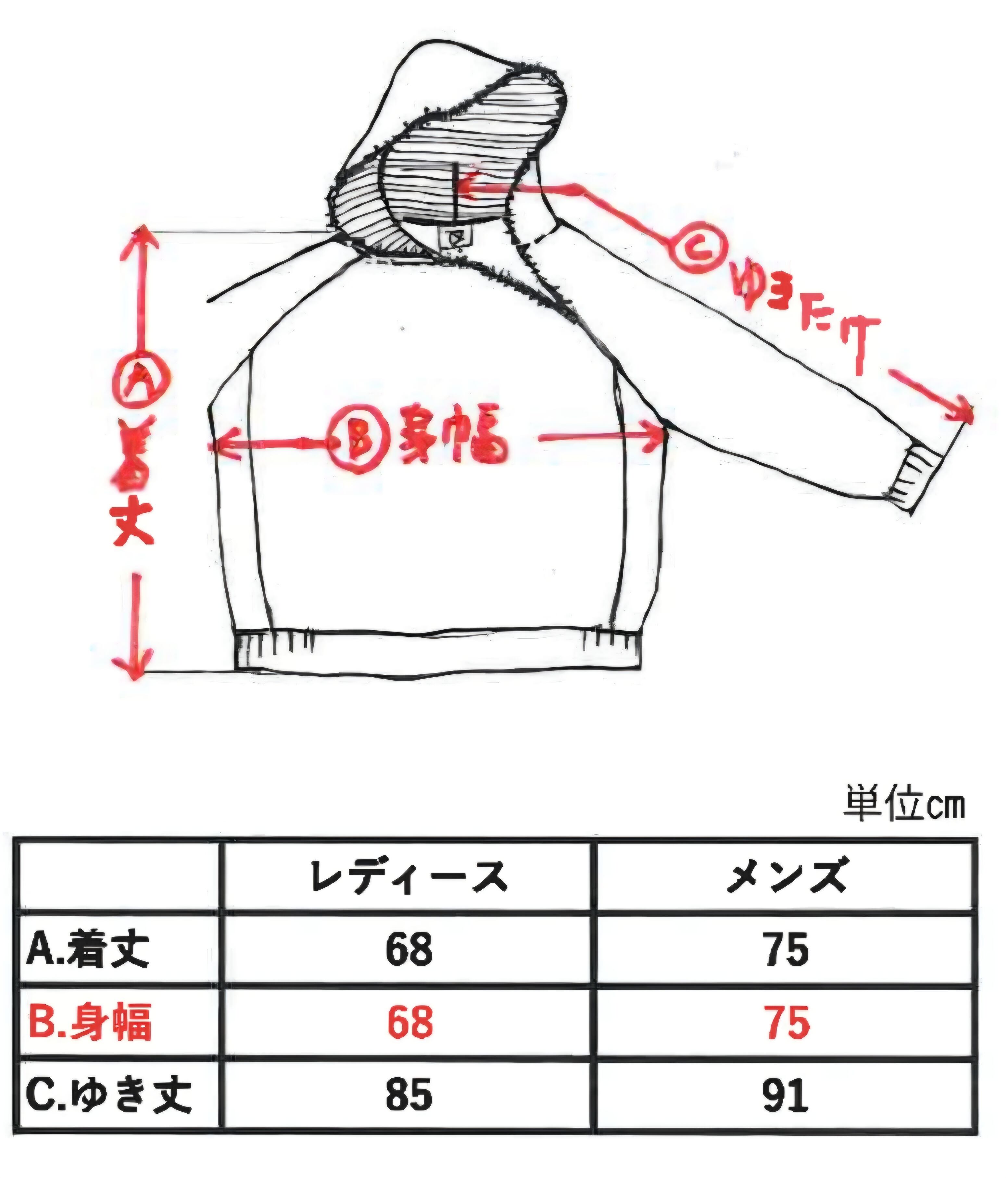 メンズパターン学習用縮尺ボディー モジモジくんBIGパーカー 黒【メンズ】size | セーラーズsailors