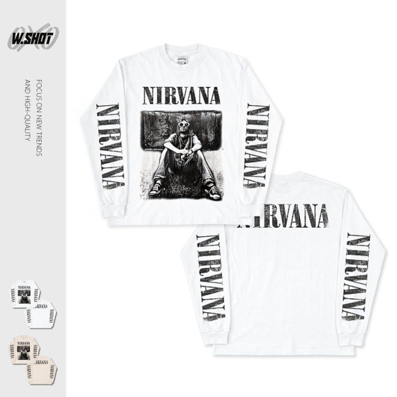 VINTAGE ストリート NIRVANA バンドロングTシャツ T2317