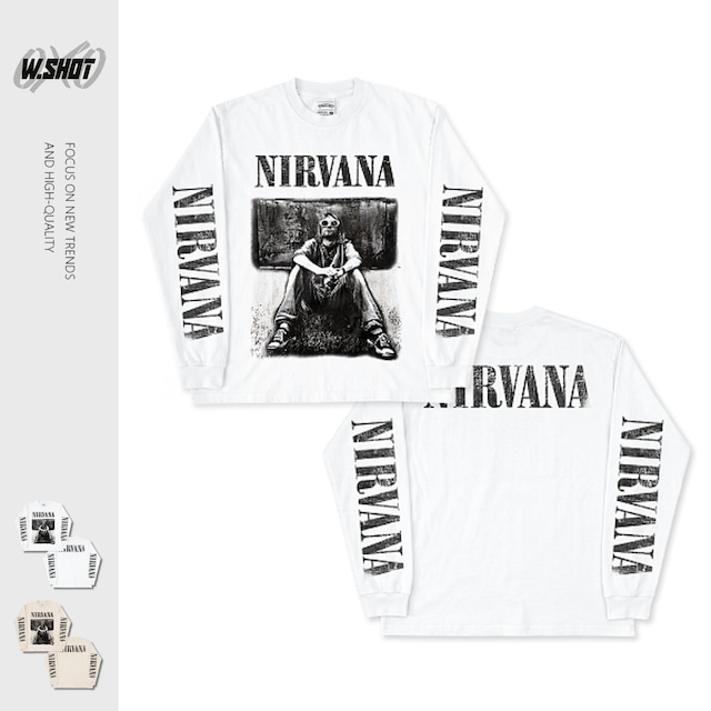 VINTAGE ストリート NIRVANA バンドロングTシャツ T2317 VINTAGE ストリート NIRVANA バンドロングTシャツ T2317