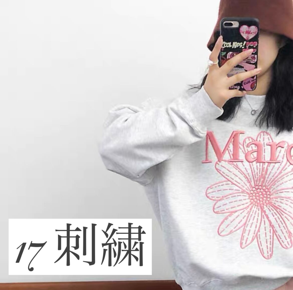 受注】Mardi Mercredi (マルディメクルディ) SWEATSHIRT FLOWERMARDI ...